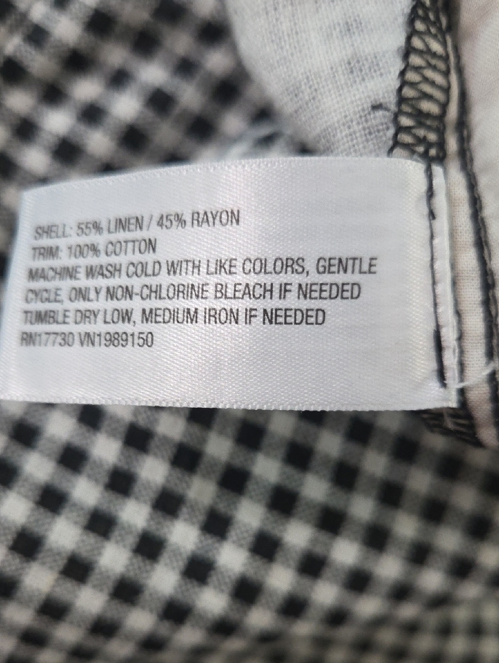 a new day Black & White Gingham Women’s Casual Pants - Picture 6 of 6